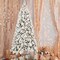 Edge Collections - 6' - White - Realistic Flocked Christmas Tree with LED Lights - 1 Piece